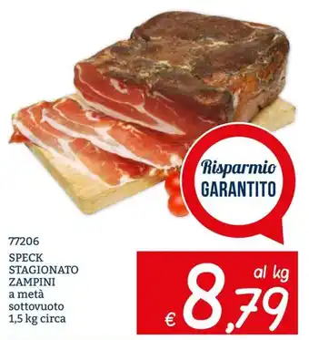 77206 SPECK STAGIONATO ZAMPINI a metà sottovuoto 1,5 kg circa