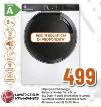 Expert Hoover LAVATRICE SLIM H7W449AMBCS offerta