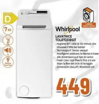 Expert Whirlpool LAVATRICE TDLR7231BSIT offerta