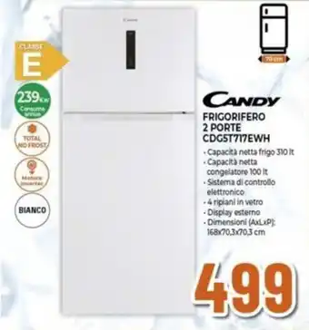 Expert CANDY FRIGORIFERO 2 PORTE CDG5T717EWH offerta