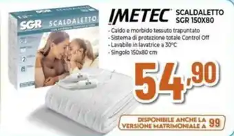 Expert IMETEC SCALDALETTO SGR 150X80 offerta
