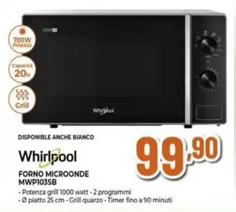 Expert Whirlpool FORNO MICROONDE MWP103SB offerta