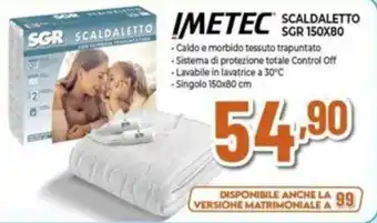 Expert IMETEC SCALDALETTO SGR 150X80 offerta