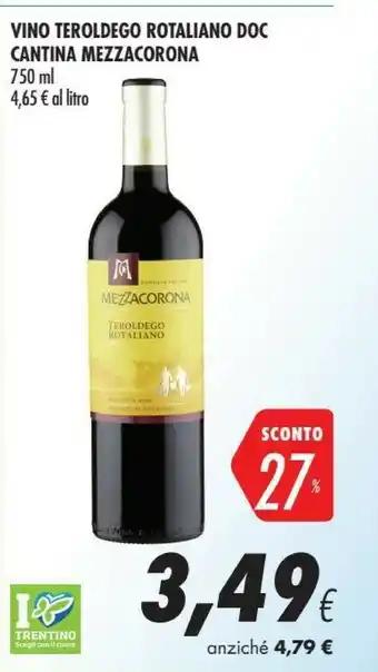 Coop Mezzacorona - Teroldego Rotaliano DOC 750 G(ml) offerta