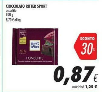 Ritter sport Cioccolato Fondente 100 G(ml)