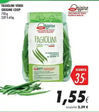 Coop Coop Fagiolini Verdi Origine offerta