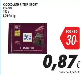 Coop Ritter sport Cioccolato Fondente 100 G(ml) offerta