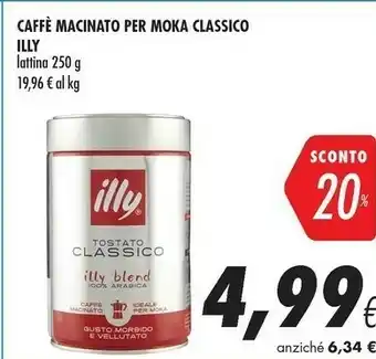 Coop Illy Moka Caffè Macinato Per Moka 250 G(ml) offerta