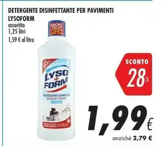 Coop Lysoform Detergente Disinfettante Per Pavimenti offerta