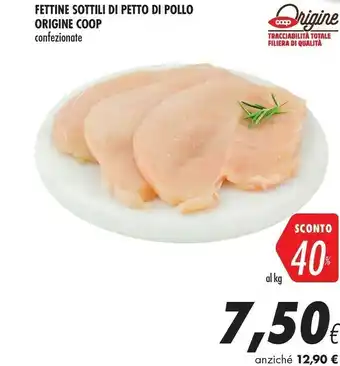 Coop Coop Fettine Sottili Di Petto Di Pollo offerta