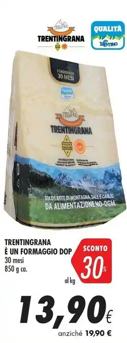 Coop Trentingrana Formaggio Dop 30 Mesi offerta