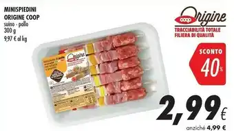 Coop Coop Origine Minispiedini Pollo offerta