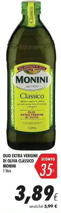 Coop Monini Olio Extra Vergine Di Oliva 1000 G(ml) offerta
