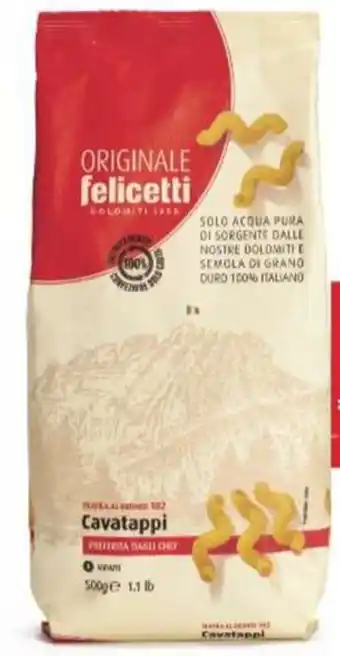 Supermercati Visotto PASTA DI SEMOLA DI GRANO DURO FELICETTI assortita 500 g offerta