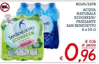 Zona 85145/2678 ACQUA NATURALE ECOGREEN/ FRIZZANTE SAN BENEDETTO 6 x 50 cl offerta