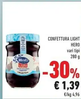 Conad Hero - Ciliegie Nere Light 280 G(ml) offerta