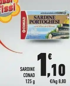 Conad Conad - Sardine Portoghesi All'Olio Di Oliva 125 G(ml) offerta