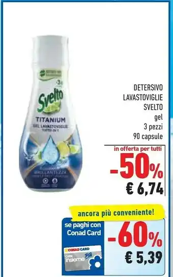 Conad Svelto Detersivo Lavastoviglie offerta