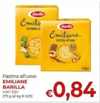 Pastina all'uovo EMILIANE BARILLA vari tipi 275 g