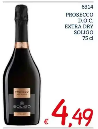 Zona 6314 PROSECCO D.O.C. EXTRA DRY SOLIGO 75 cl offerta