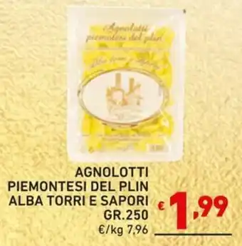 AGNOLOTTI PIEMONTESI DEL PLIN ALBA TORRI E SAPORI GR. 250