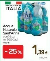Carrefour Sant'anna Acqua Naturale offerta