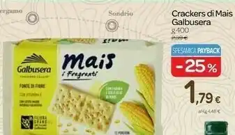 Carrefour Galbusera Crackers Di Mais offerta
