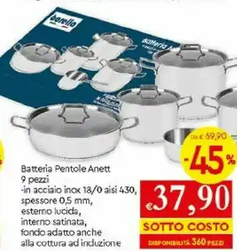 Galassia Batteria Pentole Anett offerta