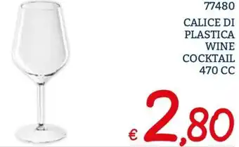 Zona CALICE DI PLASTICA WINE COCKTAIL 470 CC offerta