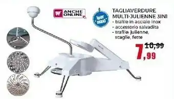 Tagliaverdure Multi-julienne 3in1 Tralie In Acciaio Inox