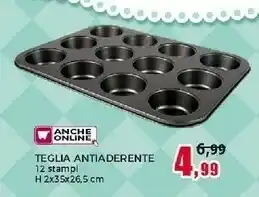 Happy Casa Teglia Antiaderente 12 Stampi offerta