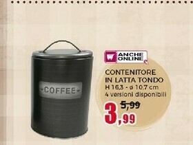 Happy Casa Contenitore In Latta Tondo offerta