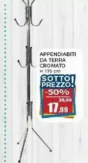 Happy Casa Appendiabiti Da Terra Cromato offerta