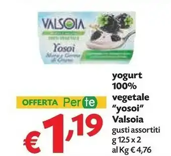 Pam Valsoia Yogurt 100% Vegetale Yosoi offerta