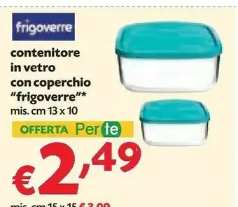 Frigoverre Contenitore In Vetro Con Coperchio