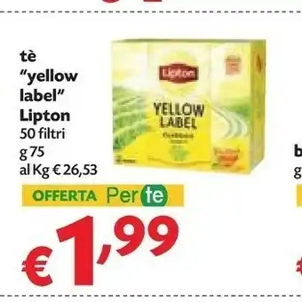 Lipton Tea Te Yellow Label 50 Filtri
