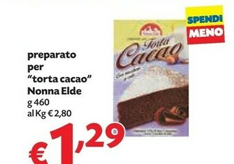 Pam Nonna elde Preparato Per Torta Cacao Con Zucchero A Velo 460 G(ml) offerta