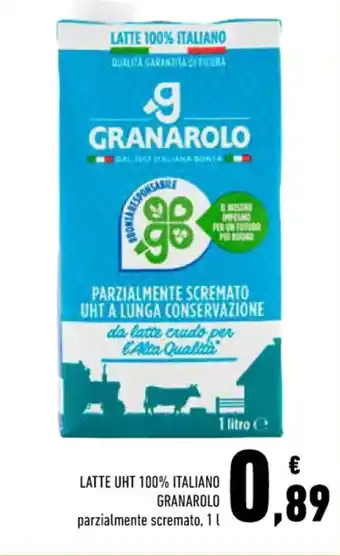 Conad Superstore LATTE UHT 100% ITALIANO GRANAROLO parzialmente scremato, 1 l offerta