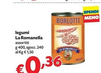 Pam Romanella Legumi offerta