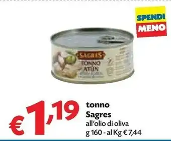 Pam Sagres Tonno offerta
