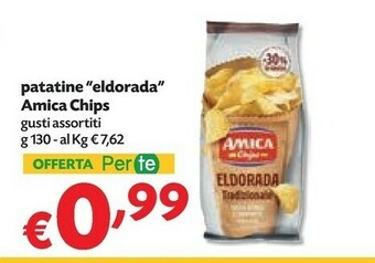 Pam Amica chips Patatine Eldorada Con Olio Di Oliva 130 G(ml) offerta