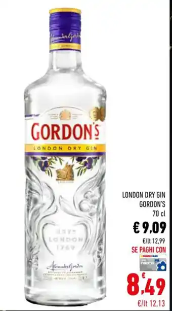 Conad Superstore LONDON DRY GIN GORDON'S 70 cl offerta