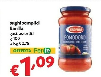 Pam Barilla Sughi Per Pasta offerta