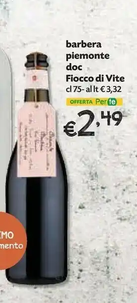 Pam Fiocco Di Vite Barbera Piemonte Doc offerta