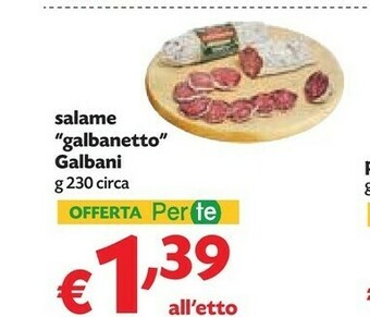 Pam Galbani Salame Galbanetto offerta