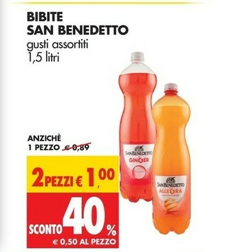Tigros San Benedetto Bevande analcoliche offerta