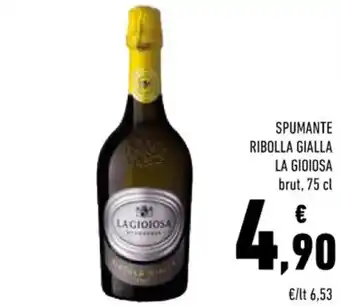 Conad Superstore SPUMANTE RIBOLLA GIALLA LA GIOIOSA brut, 75 cl offerta