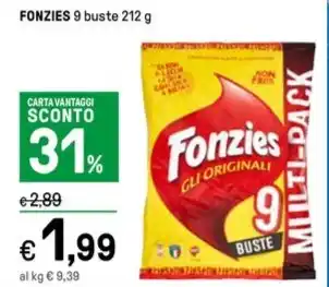 Iper La Grande FONZIES 9 buste 212 g offerta