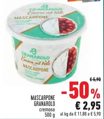 Conad Superstore MASCARPONE GRANAROLO cremoso 500 g offerta