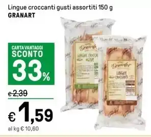 Lingue croccanti gusti assortiti 150 g GRANART